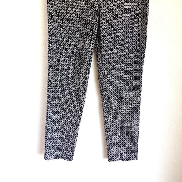 Susan Graver Stretch slim Patterned Pants Black White Size 6 - Picture 7 of 16